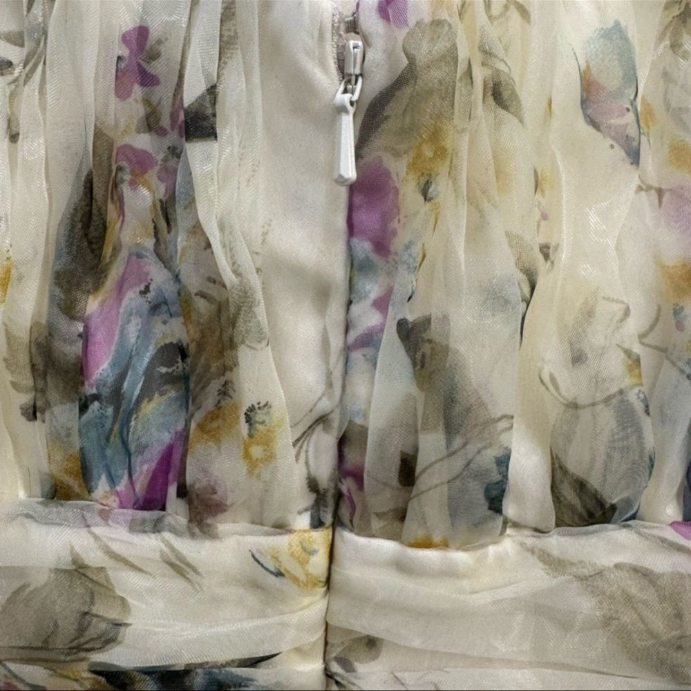 ASOS Design Puff Sleeve Floral Mini Dress  Size 2 - Picture 3 of 7